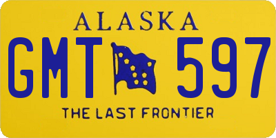 AK license plate GMT597