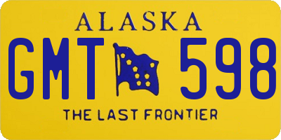 AK license plate GMT598