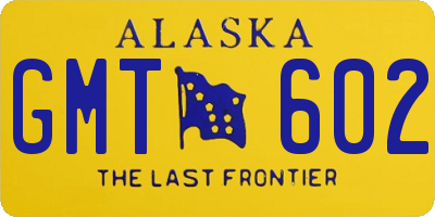 AK license plate GMT602