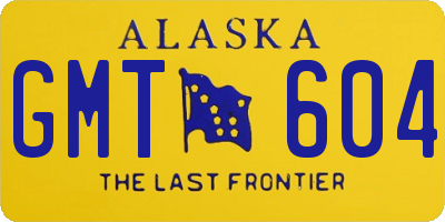 AK license plate GMT604