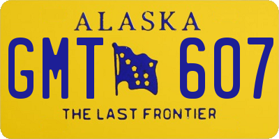 AK license plate GMT607