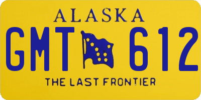 AK license plate GMT612