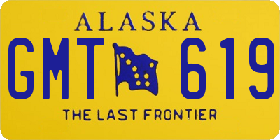 AK license plate GMT619
