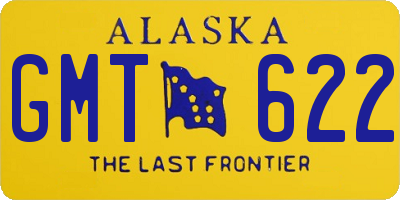 AK license plate GMT622