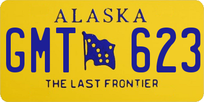 AK license plate GMT623