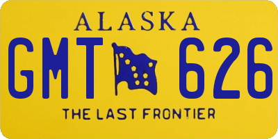 AK license plate GMT626