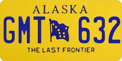 AK license plate GMT632