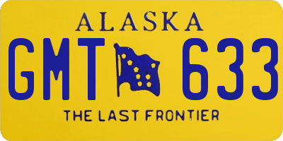 AK license plate GMT633