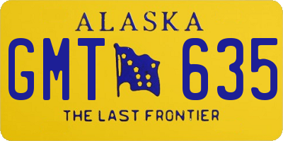 AK license plate GMT635