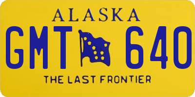 AK license plate GMT640