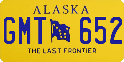AK license plate GMT652
