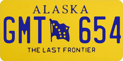 AK license plate GMT654