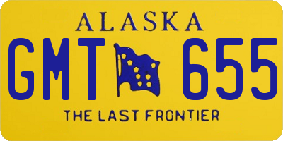 AK license plate GMT655