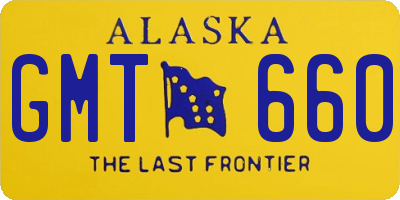 AK license plate GMT660