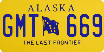 AK license plate GMT669