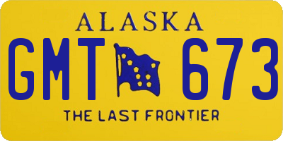 AK license plate GMT673