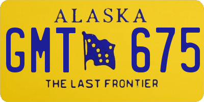 AK license plate GMT675