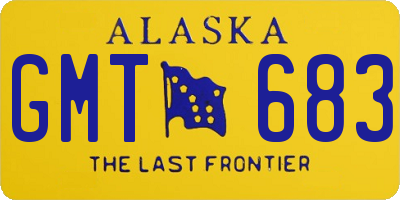 AK license plate GMT683
