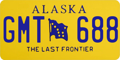 AK license plate GMT688