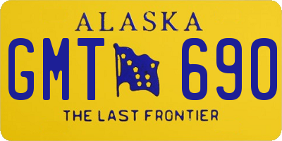 AK license plate GMT690