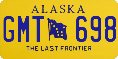 AK license plate GMT698