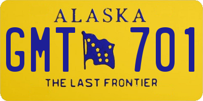 AK license plate GMT701