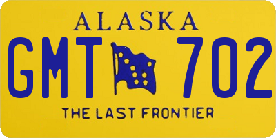 AK license plate GMT702