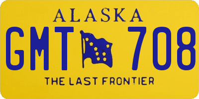 AK license plate GMT708