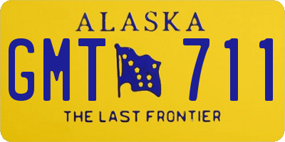 AK license plate GMT711