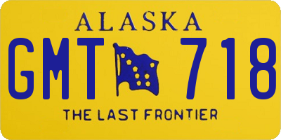 AK license plate GMT718