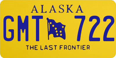 AK license plate GMT722