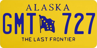 AK license plate GMT727