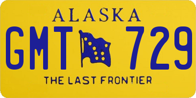 AK license plate GMT729