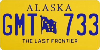 AK license plate GMT733