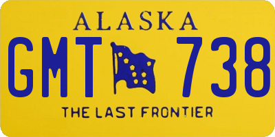 AK license plate GMT738
