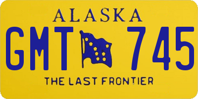 AK license plate GMT745
