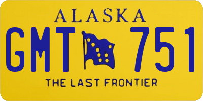 AK license plate GMT751