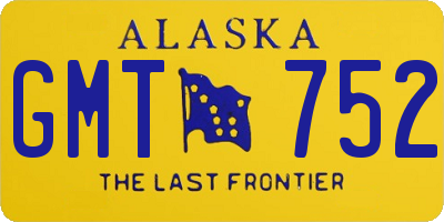 AK license plate GMT752