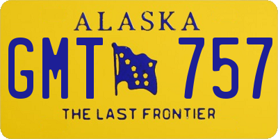 AK license plate GMT757