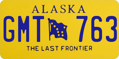 AK license plate GMT763
