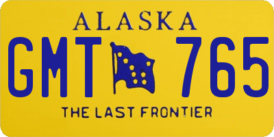 AK license plate GMT765