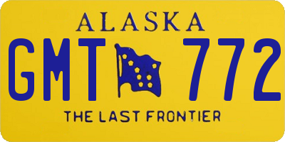 AK license plate GMT772