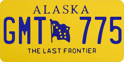 AK license plate GMT775
