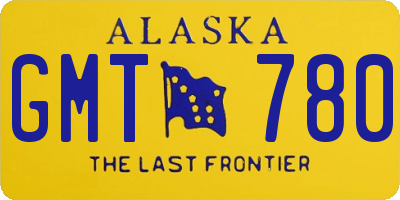 AK license plate GMT780