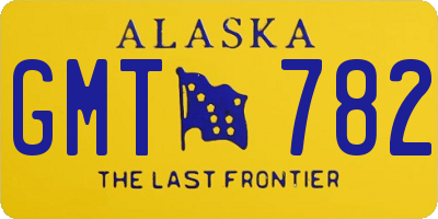 AK license plate GMT782