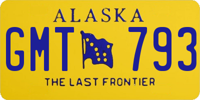 AK license plate GMT793