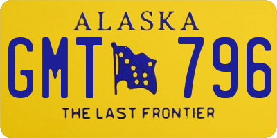AK license plate GMT796