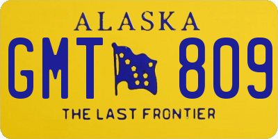 AK license plate GMT809