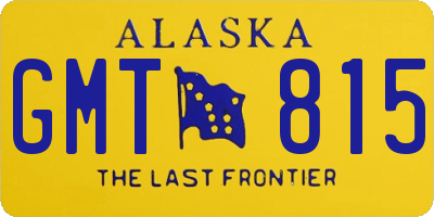 AK license plate GMT815
