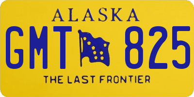 AK license plate GMT825